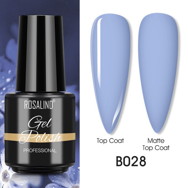 ROSALIND Varnishes Hybrid UV Gel Polish Needed Matte Top Coat All For Nail Art Design Manicure Need UV LED Lamp Semi Permanent
