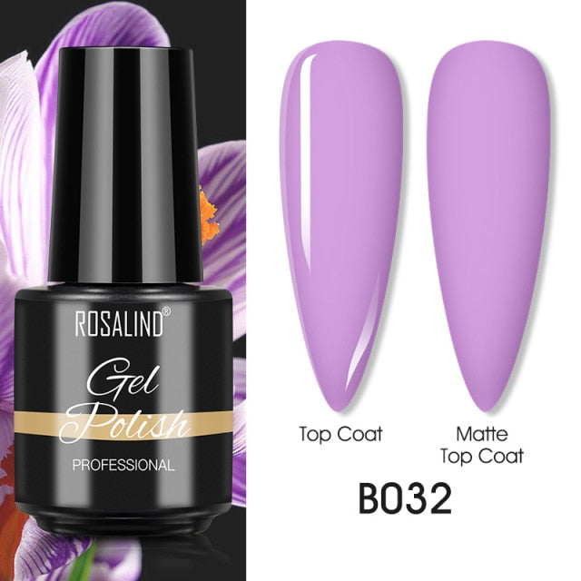 ROSALIND Varnishes Hybrid UV Gel Polish Needed Matte Top Coat All For Nail Art Design Manicure Need UV LED Lamp Semi Permanent