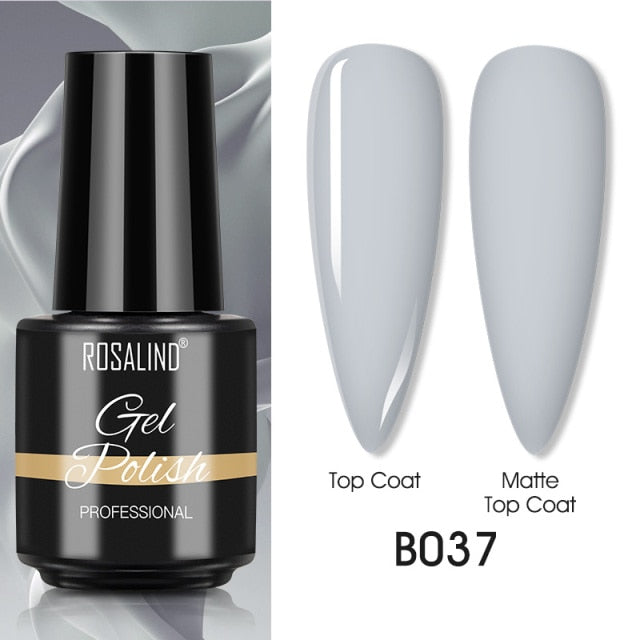 ROSALIND Varnishes Hybrid UV Gel Polish Needed Matte Top Coat All For Nail Art Design Manicure Need UV LED Lamp Semi Permanent