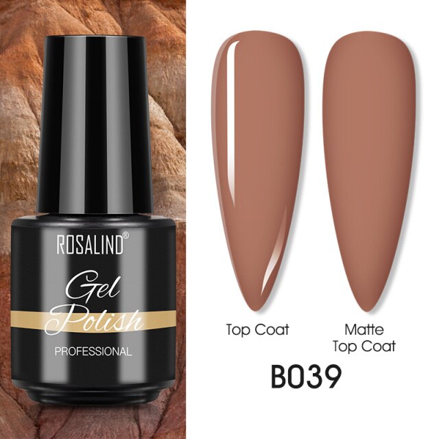 ROSALIND Varnishes Hybrid UV Gel Polish Needed Matte Top Coat All For Nail Art Design Manicure Need UV LED Lamp Semi Permanent