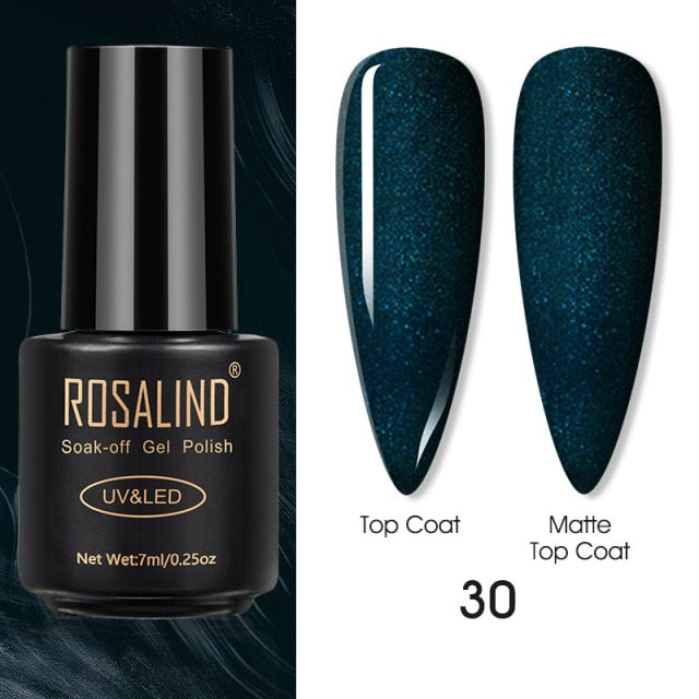 ROSALIND Varnishes Hybrid UV Gel Polish Needed Matte Top Coat All For Nail Art Design Manicure Need UV LED Lamp Semi Permanent