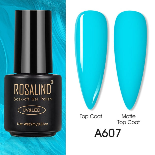 ROSALIND Varnishes Hybrid UV Gel Polish Needed Matte Top Coat All For Nail Art Design Manicure Need UV LED Lamp Semi Permanent
