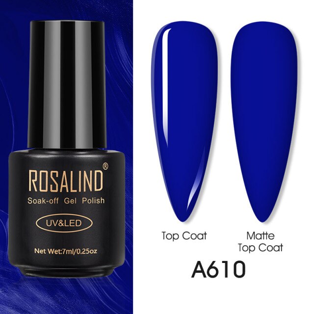 ROSALIND Varnishes Hybrid UV Gel Polish Needed Matte Top Coat All For Nail Art Design Manicure Need UV LED Lamp Semi Permanent