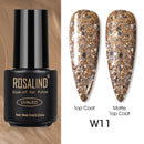 ROSALIND Varnishes Hybrid UV Gel Polish Needed Matte Top Coat All For Nail Art Design Manicure Need UV LED Lamp Semi Permanent