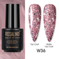 ROSALIND Varnishes Hybrid UV Gel Polish Needed Matte Top Coat All For Nail Art Design Manicure Need UV LED Lamp Semi Permanent