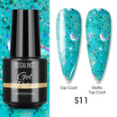 ROSALIND Varnishes Hybrid UV Gel Polish Needed Matte Top Coat All For Nail Art Design Manicure Need UV LED Lamp Semi Permanent