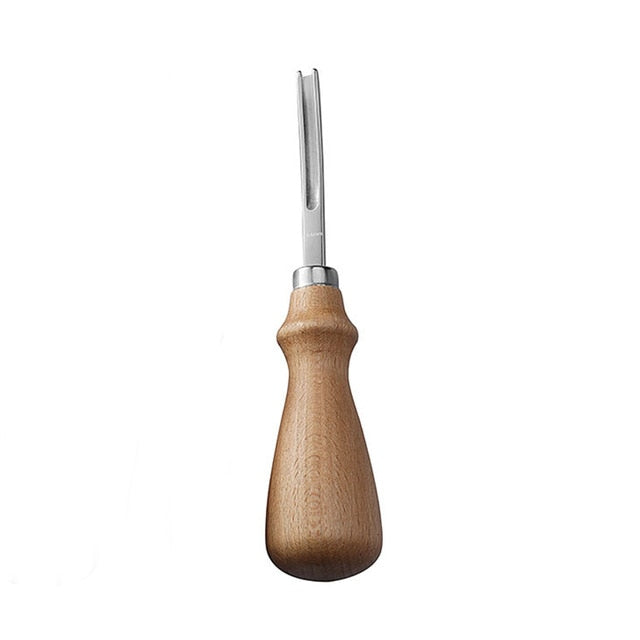 3 size A4mm A6mm A8mm Practical Leather Craft Edge Beveler Skiving Beveling Knife DIY Cutting Hand Craft Tool with Wood Handle
