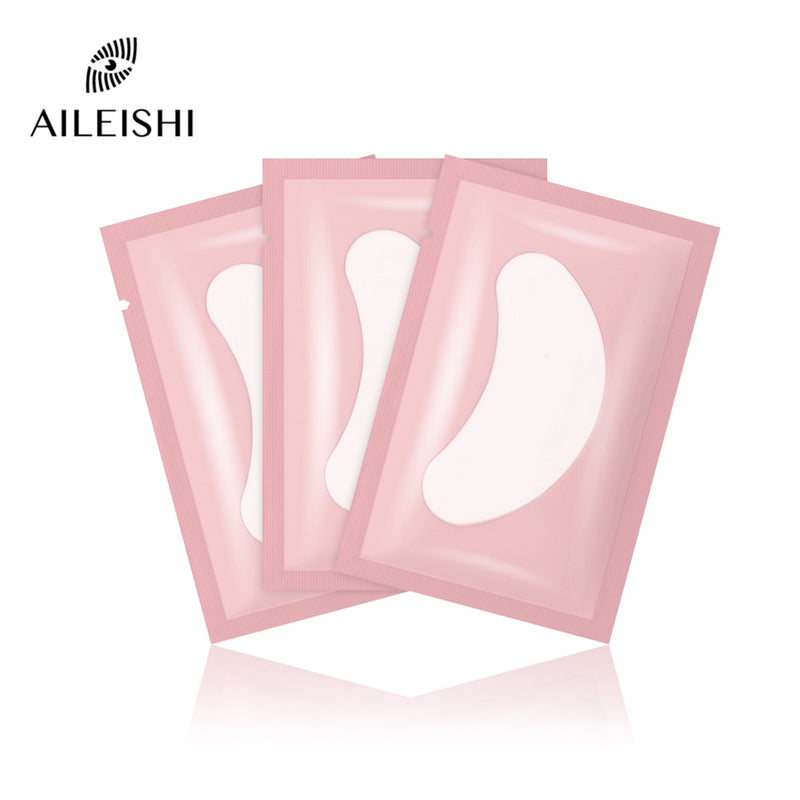 10/50/100 PCS Eye Pads For Eyelash Extension Under Eye Eyelash Patches Paper Patches Pink Lint free Stickers for False Eyelashes