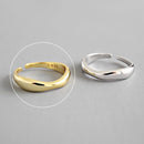 XIYANIKE 925 Sterling Silver Gold Open Rings for Women Hollow Irregular Geometric Birthday Party Jewelry Gifts Accessories