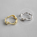 XIYANIKE 925 Sterling Silver Gold Open Rings for Women Hollow Irregular Geometric Birthday Party Jewelry Gifts Accessories