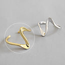 XIYANIKE 925 Sterling Silver Gold Open Rings for Women Hollow Irregular Geometric Birthday Party Jewelry Gifts Accessories