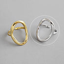 XIYANIKE 925 Sterling Silver Gold Open Rings for Women Hollow Irregular Geometric Birthday Party Jewelry Gifts Accessories