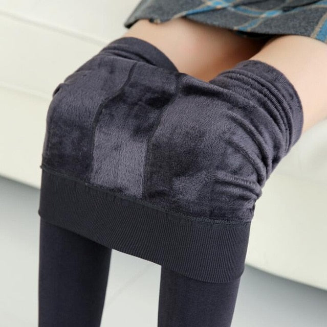 YRRETY Trend Knitting HOT SALE 2021 Casual Winter New High Elastic Thicken Lady's Leggings Warm Pants Skinny Pants For Women