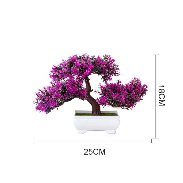 Artificial Plants Pine Bonsai Small Tree Pot Plants Fake Flowers Potted Ornaments For Home Decoration Hotel Garden Decor