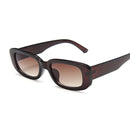 Vintage Black Square Sunglasses Women Luxury Brand Small Rectangle Sun Glasses Female Gradient Clear Mirror Oculos De Sol