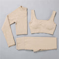 2/3Pcs Sports Yoga Set Women Tracksuit Athletic High Waist Seamless Leggings Outfit Workout Sportswear Gyms Crop Top Sports Bra