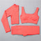 2/3Pcs Sports Yoga Set Women Tracksuit Athletic High Waist Seamless Leggings Outfit Workout Sportswear Gyms Crop Top Sports Bra