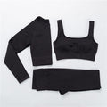 2/3Pcs Sports Yoga Set Women Tracksuit Athletic High Waist Seamless Leggings Outfit Workout Sportswear Gyms Crop Top Sports Bra