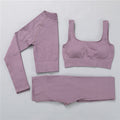2/3Pcs Sports Yoga Set Women Tracksuit Athletic High Waist Seamless Leggings Outfit Workout Sportswear Gyms Crop Top Sports Bra