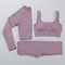 2/3Pcs Sports Yoga Set Women Tracksuit Athletic High Waist Seamless Leggings Outfit Workout Sportswear Gyms Crop Top Sports Bra