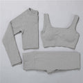 2/3Pcs Sports Yoga Set Women Tracksuit Athletic High Waist Seamless Leggings Outfit Workout Sportswear Gyms Crop Top Sports Bra