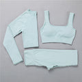 2/3Pcs Sports Yoga Set Women Tracksuit Athletic High Waist Seamless Leggings Outfit Workout Sportswear Gyms Crop Top Sports Bra