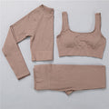 2/3Pcs Sports Yoga Set Women Tracksuit Athletic High Waist Seamless Leggings Outfit Workout Sportswear Gyms Crop Top Sports Bra