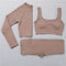 2/3Pcs Sports Yoga Set Women Tracksuit Athletic High Waist Seamless Leggings Outfit Workout Sportswear Gyms Crop Top Sports Bra