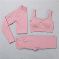 2/3Pcs Sports Yoga Set Women Tracksuit Athletic High Waist Seamless Leggings Outfit Workout Sportswear Gyms Crop Top Sports Bra