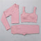 2/3Pcs Sports Yoga Set Women Tracksuit Athletic High Waist Seamless Leggings Outfit Workout Sportswear Gyms Crop Top Sports Bra