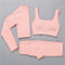 2/3Pcs Sports Yoga Set Women Tracksuit Athletic High Waist Seamless Leggings Outfit Workout Sportswear Gyms Crop Top Sports Bra