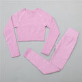 2/3Pcs Sports Yoga Set Women Tracksuit Athletic High Waist Seamless Leggings Outfit Workout Sportswear Gyms Crop Top Sports Bra