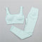 2/3Pcs Sports Yoga Set Women Tracksuit Athletic High Waist Seamless Leggings Outfit Workout Sportswear Gyms Crop Top Sports Bra