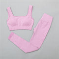 2/3Pcs Sports Yoga Set Women Tracksuit Athletic High Waist Seamless Leggings Outfit Workout Sportswear Gyms Crop Top Sports Bra