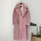 2021 New Women Winter Warm Faux Fur Coat Thick Women Long Coat Turn Down Collar Women Warm Coat Casaco Feminino