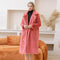 2021 New Women Winter Warm Faux Fur Coat Thick Women Long Coat Turn Down Collar Women Warm Coat Casaco Feminino