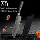 Japanese Stainless Steel Kitchen Knives Laser Damascus Pattern Chef Santoku Cleaver Slicing Utility  Gyuto Boning Knives Tool