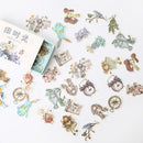Mohamm Kawaii Retro Time Series Cute Sticker Custom Stickers Diary Stationary Flakes Scrapbook DIY Decorative Stickers