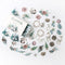 Mohamm Kawaii Retro Time Series Cute Sticker Custom Stickers Diary Stationary Flakes Scrapbook DIY Decorative Stickers