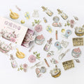 Mohamm Kawaii Retro Time Series Cute Sticker Custom Stickers Diary Stationary Flakes Scrapbook DIY Decorative Stickers