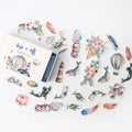 Mohamm Kawaii Retro Time Series Cute Sticker Custom Stickers Diary Stationary Flakes Scrapbook DIY Decorative Stickers