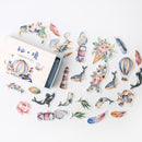Mohamm Kawaii Retro Time Series Cute Sticker Custom Stickers Diary Stationary Flakes Scrapbook DIY Decorative Stickers