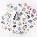 Mohamm Kawaii Retro Time Series Cute Sticker Custom Stickers Diary Stationary Flakes Scrapbook DIY Decorative Stickers