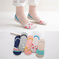 5 Pairs Lot Cotton Women Socks Female Casual Boat 3D Pack Cartoon Harajuku Unicron Cat Cute Invisiable Funny Girl Ankle Sock Set