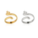 Snake Ring Stainless Steel Rings For Women Statement Ring Women's Rings Punk Open Finger Gold Color Geometry Ring Rings Jewelry