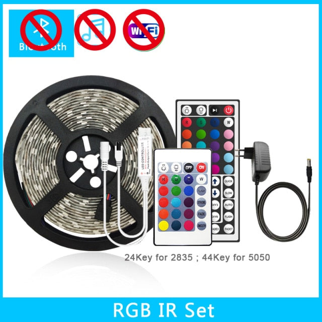 RGB 300 LED strip light 5m 60LEDs/m 5050 SMD 2835 White Warm White Red Blue LED strip 12V Waterproof flexible Tape rope stripe