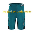 WOSAWE Men Padded Baggy Cycling Shorts Reflective MTB Mountain Bike Bicycle Riding Trousers Water Resistant Loose Fit Shorts