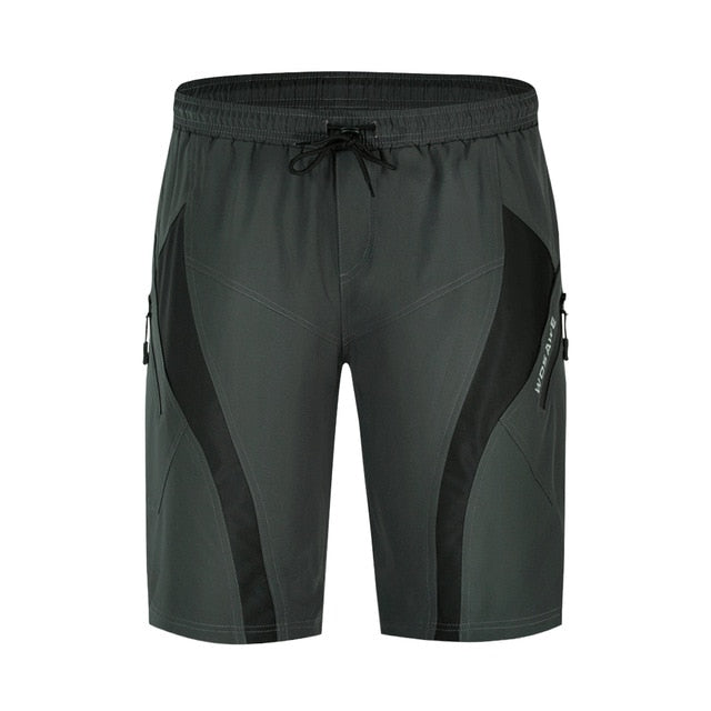 WOSAWE Men Padded Baggy Cycling Shorts Reflective MTB Mountain Bike Bicycle Riding Trousers Water Resistant Loose Fit Shorts