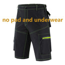 WOSAWE Men Padded Baggy Cycling Shorts Reflective MTB Mountain Bike Bicycle Riding Trousers Water Resistant Loose Fit Shorts