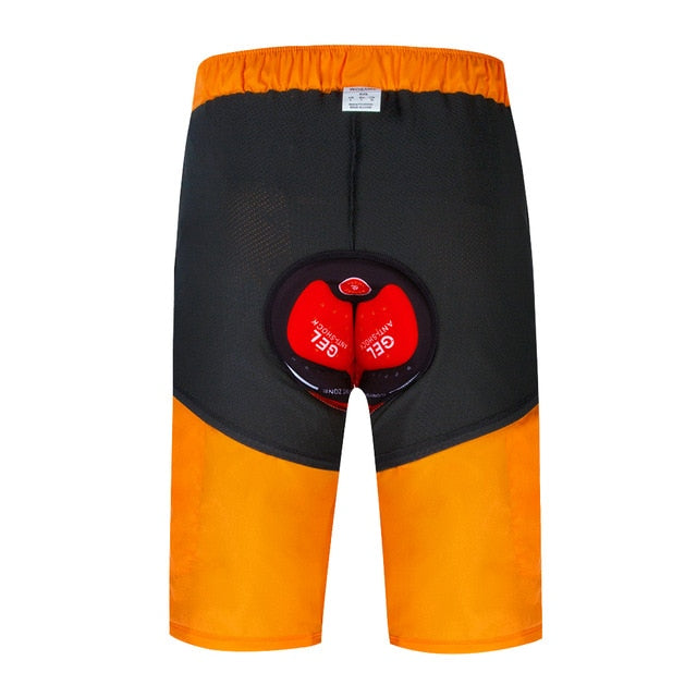 WOSAWE Men Padded Baggy Cycling Shorts Reflective MTB Mountain Bike Bicycle Riding Trousers Water Resistant Loose Fit Shorts